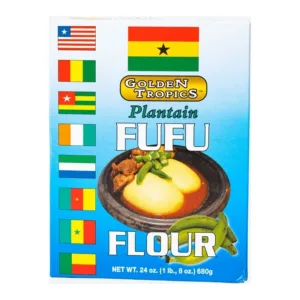 Golden Tropics Plantain Fufu Flour 680g - Authentic and Convenient Plantain-Based Meal Option